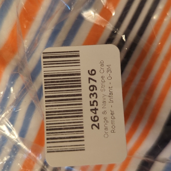 NWT infant one piece blue and orange romper by duck duck Goose size 0-3 months - Picture 9 of 9